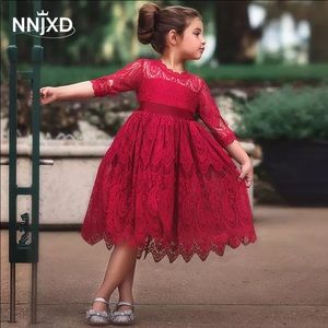 Christmas Girl Lace Dress